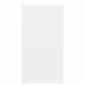 Platenkast Wit 38 x 33 x 61 cm Bewerkt hout 5