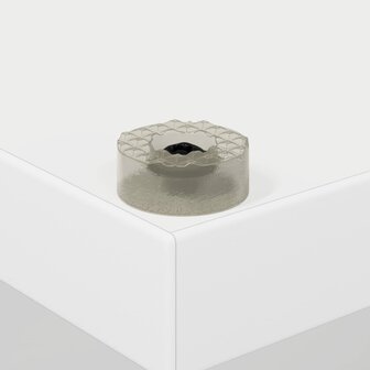 Platenkast Wit 38 x 33 x 61 cm Bewerkt hout 8