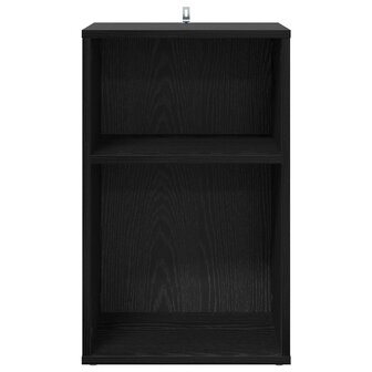 Platenkast Zwart eiken 38 x 33 x 61 cm Bewerkt hout 4