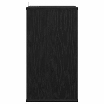Platenkast Zwart eiken 38 x 33 x 61 cm Bewerkt hout 5