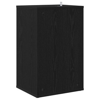 Platenkast Zwart eiken 38 x 33 x 61 cm Bewerkt hout 6