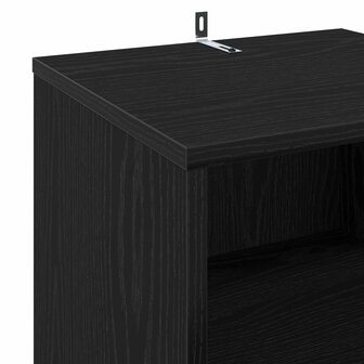 Platenkast Zwart eiken 38 x 33 x 61 cm Bewerkt hout 7