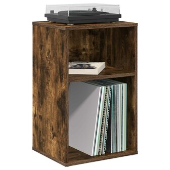 Platenkast Gerookt eiken 38 x 33 x 61 cm Bewerkt hout 3