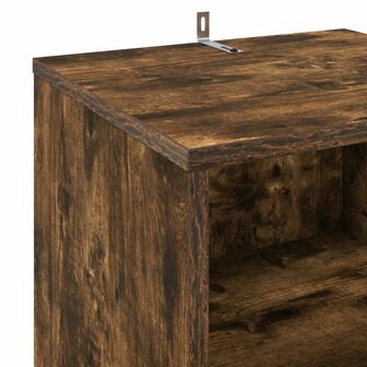 Platenkast Gerookt eiken 38 x 33 x 61 cm Bewerkt hout 7