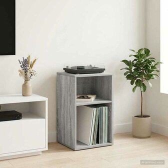 Platenkast Grijs Sonoma 38 x 33 x 61 cm Bewerkt hout 1