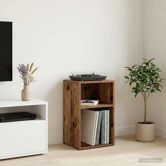 Platenkast Oud hout 38 x 33 x 61 cm Bewerkt hout 1