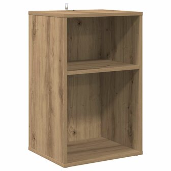 Platenkast Artisanaal eiken 38 x 33 x 61 cm Bewerkt hout 2