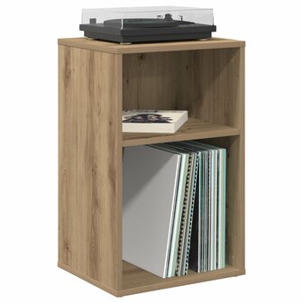 Platenkast Artisanaal eiken 38 x 33 x 61 cm Bewerkt hout 3