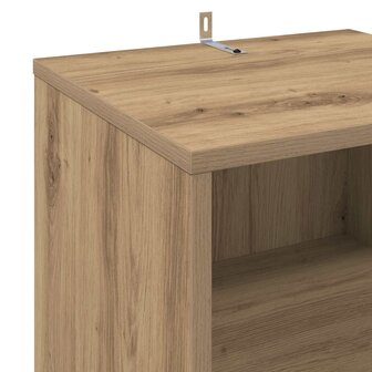 Platenkast Artisanaal eiken 38 x 33 x 61 cm Bewerkt hout 7