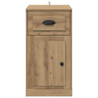 Bijzetkast 40 x 50 x 75 cm Bewerkt hout Artisan Eiken 6