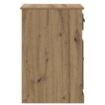 Bijzetkast 40 x 50 x 75 cm Bewerkt hout Artisan Eiken 7