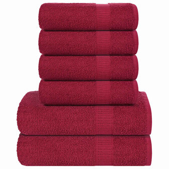 6-delige Handdoekenset FROGN 360 g/m&sup2; bordeaux 1