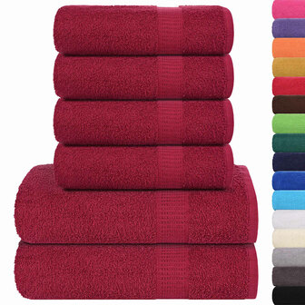 6-delige Handdoekenset FROGN 360 g/m&sup2; bordeaux 2