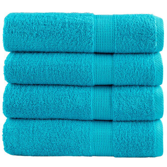 Handdoeken SOLUND 4 st 600 g/m&sup2; 50x100 cm turquoise 1
