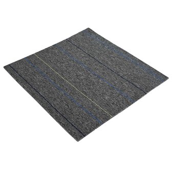 Tapijttegel Midden Grijs met Strepen 50 x 50 cm 4 st 2