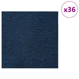 Tapijttegel Blauw 50 x 50 cm 36 st PP en Bitumen 3