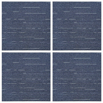 Tapijttegel Gestreept Blauw 50 x 50 cm 4 st PP en Bitumen 3