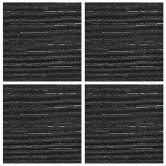 Tapijttegel Gestreept Zwart 50 x 50 cm 4 st PP en Bitumen 3