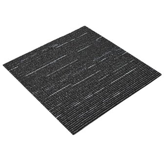 Tapijttegel Gestreept Zwart 50 x 50 cm 20 st PP en Bitumen 2
