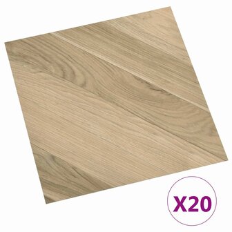 Zelfklevende Vloerplanken Bruin Gestreept 30,5 x 30,5 cm 20 st 2