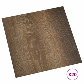 Zelfklevende Vloerplanken Bruin en zwart 30,5 x 30,5 cm 20 st 2