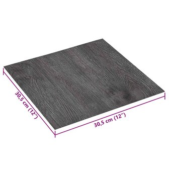 Zelfklevende Vloerplanken Donkerbruin en Zwart 30,5 x 30,5 cm 7