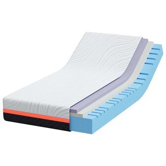 Matras Wit en Grijs 90 x 190 cm Jacquard stof 3