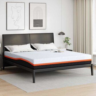 Matras Wit en Grijs 180 x 200 cm Jacquard stof 1