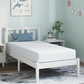 Matras Wit en Blauw 80 x 160 cm Jacquard stof 1