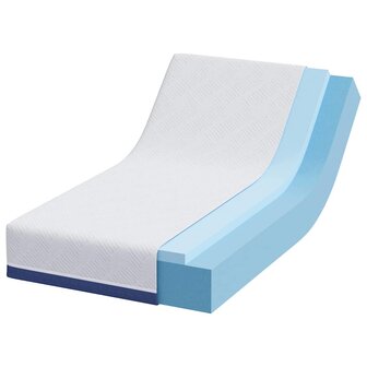 Matras Wit en Blauw 80 x 160 cm Jacquard stof 3