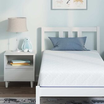 Matras Wit en Blauw 80 x 160 cm Jacquard stof 7