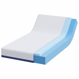 Matras Wit en Blauw 90 x 200 cm Jacquard stof 3