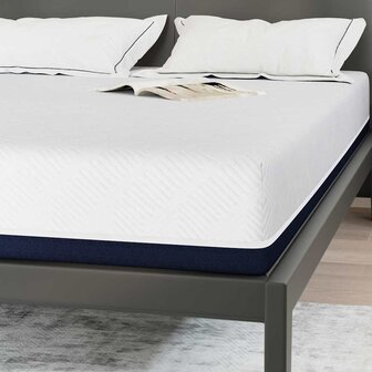 Matras Wit en Blauw 140 x 190 cm Jacquard stof 8