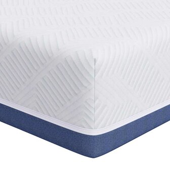 Matras Wit en Blauw 140 x 200 cm Jacquard stof 2