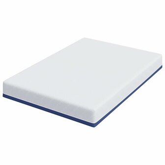 Matras Wit en Blauw 160 x 200 cm Jacquard stof 5