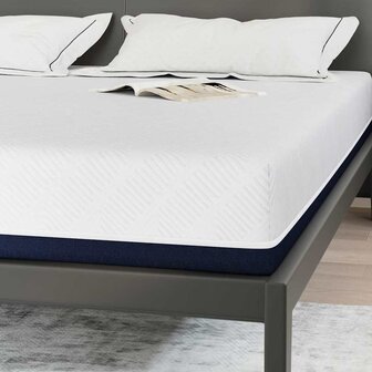 Matras Wit en Blauw 180 x 200 cm Jacquard stof 8