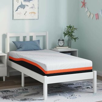 Matras Wit en zwart 80 x 160 cm Jacquard stof 1