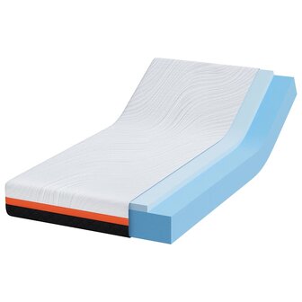 Matras Wit en zwart 90 x 200 cm Jacquard stof 3