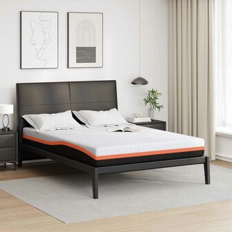 Matras Wit en zwart 140 x 200 cm Jacquard stof 1