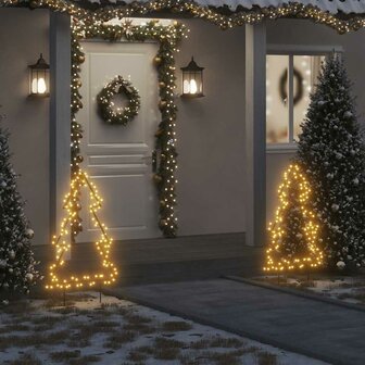 Kerstverlichting kerstboom met grondpinnen 115 LED&amp;apos;s 90 cm 1