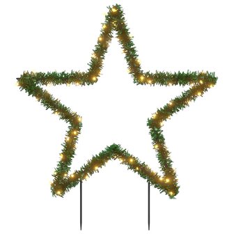 Kerstverlichting ster met grondpinnen 80 LED&amp;apos;s 60 cm 2