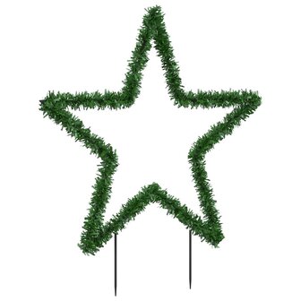 Kerstverlichting ster met grondpinnen 80 LED&amp;apos;s 60 cm 4