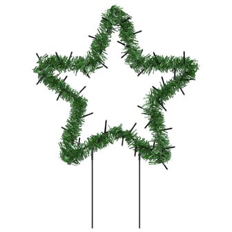 Kerstverlichting ster 3 st met grondpinnen 50 LED&amp;apos;s 29 cm 6