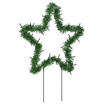 Kerstverlichting ster 3 st met grondpinnen 50 LED&amp;apos;s 29 cm 7