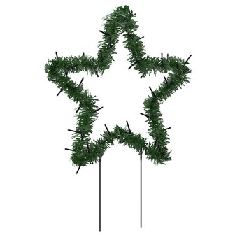 Kerstverlichting ster 3 st met grondpinnen 50 LED&amp;apos;s 29 cm 9