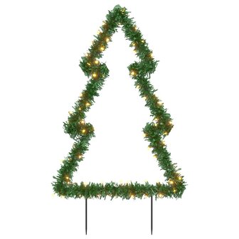 Kerstverlichting kerstboom met grondpinnen 80 LED&amp;apos;s 60 cm 2