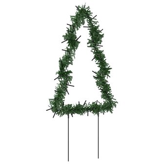 Kerstverlichting kerstboom 3 st met grondpinnen 50 LED&amp;apos;s 30 cm 8
