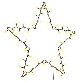 Kerstverlichting ster silhouet 80 LEDs warm wit 2