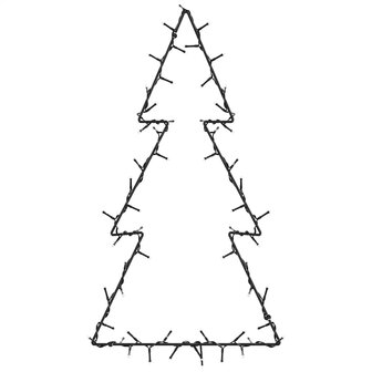 Kerstverlichting kerstboom silhouet 80 LEDs warm wit 3