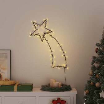 Kerstverlichting vallende ster silhouet 115 LEDs warm wit 1